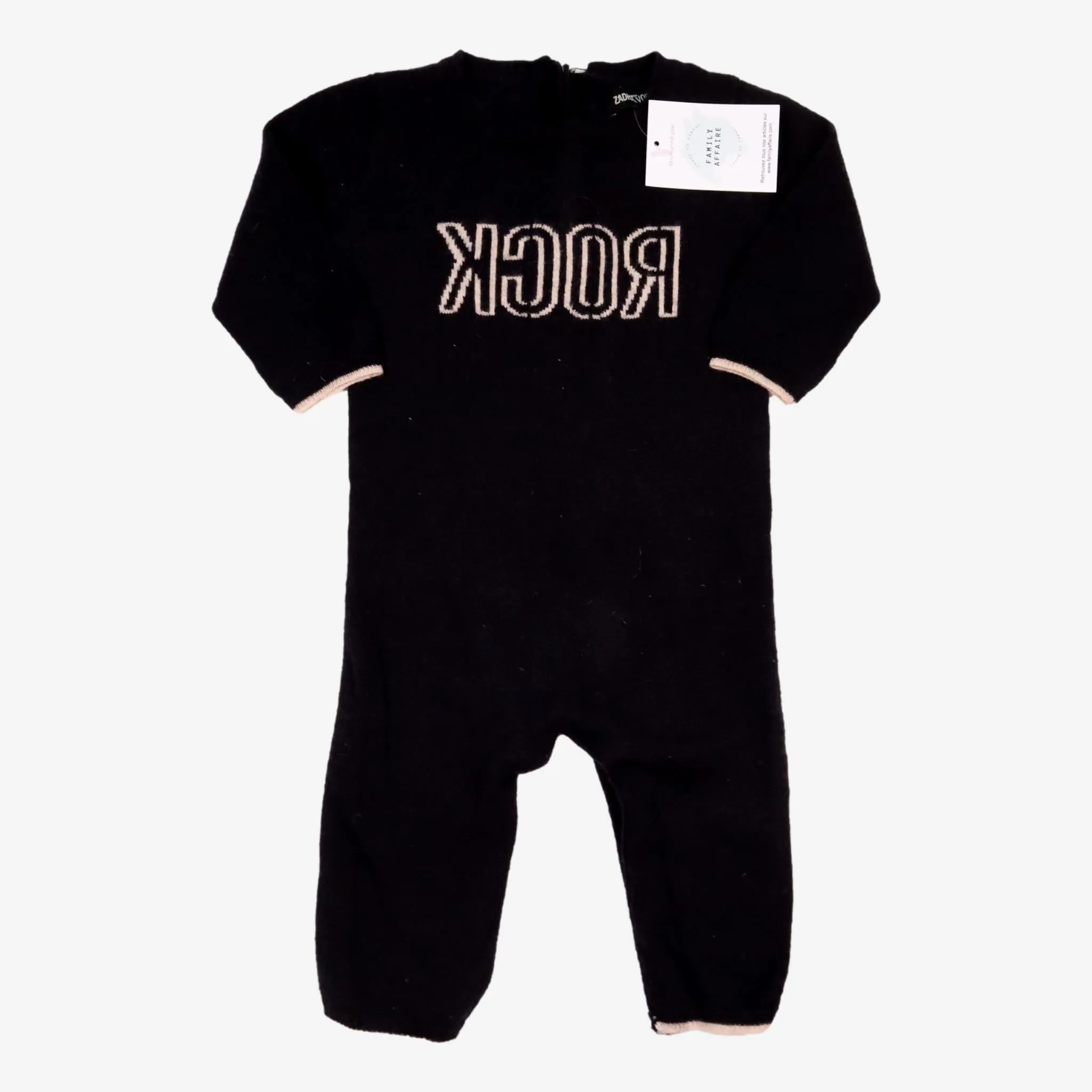 ZADIG & VOLTAIRE 6 mois combinaison laine noir ROCK