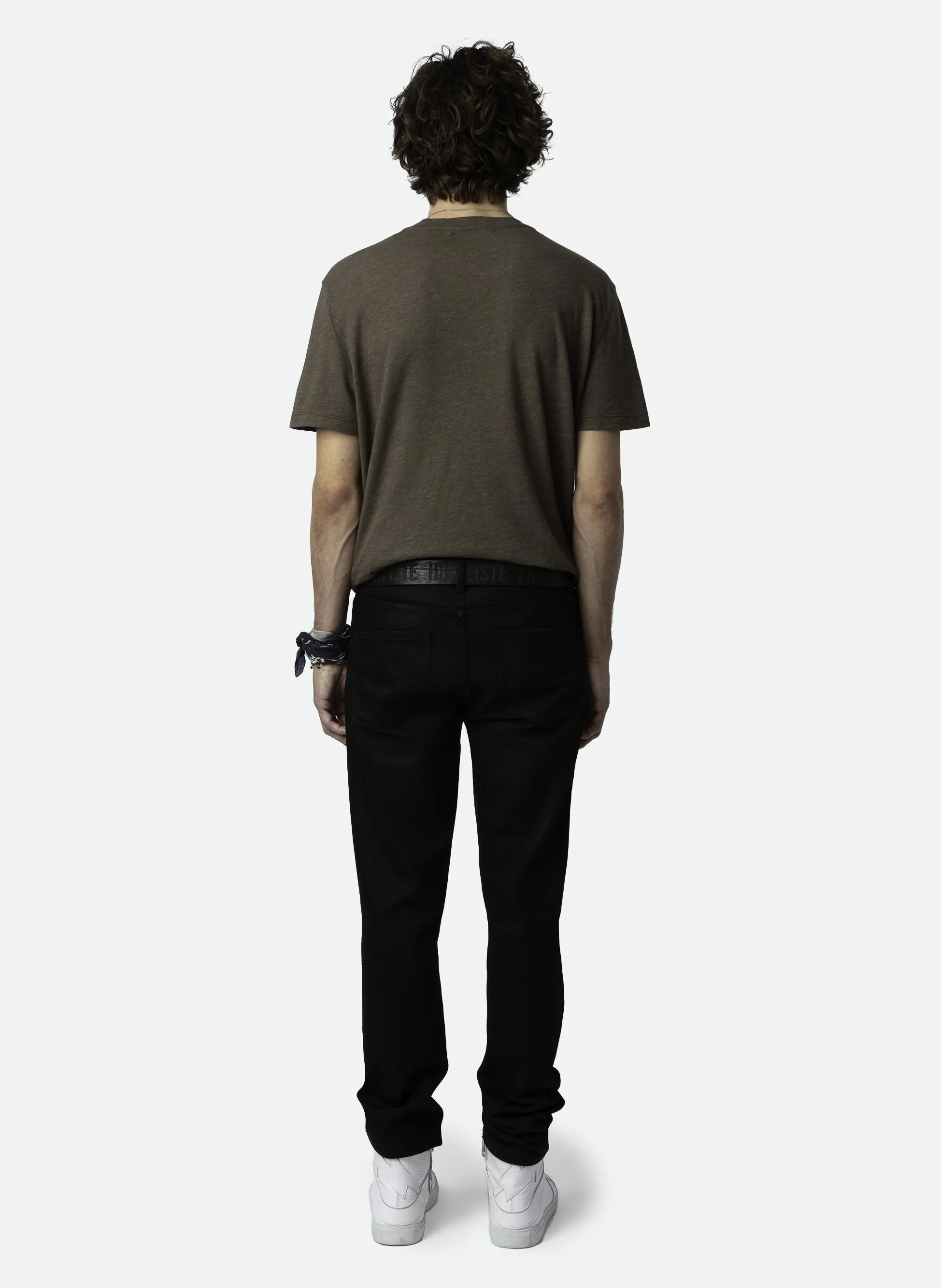ZADIG&VOLTAIRE  Tee-shirt col rond droit en coton mélangé tommy - Marron