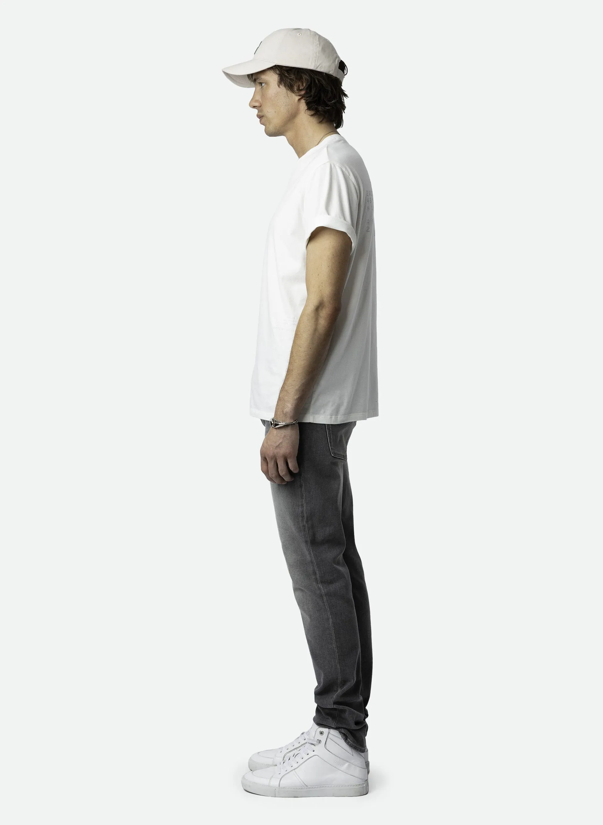ZADIG&VOLTAIRE  Tee-shirt droit col rond en coton bio tommy - Blanc